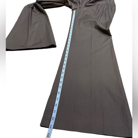 BCBGeneration high waist flare leg pinstriped trousers brown size 6 - Picture 12 of 14